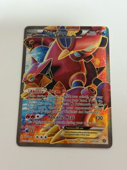Pokémon TCG Volcanion-EX Steam Siege Holo Full Art Card 107/114