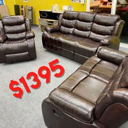 New In The Box 📦 Recliner Sofa Set 3pc - Delivery And Financing Available 