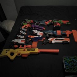 Nerf And X Shot Guns And attachments