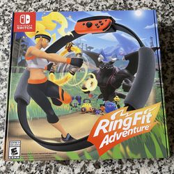 Brand New Sealed Ring Fit Adventure Nintendo Switch complete with Game, ring controller accessory and leg strap all brand new