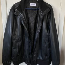 Jacket - Leather - Men’s XL - Calvin Klein 