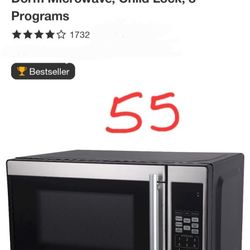 LACK+DECKER 0.7 cu ft 700W Microwave Oven- Black- EM720CPN-P:Countertop,Small Dorm Microwave, Child Lock,8 Programs