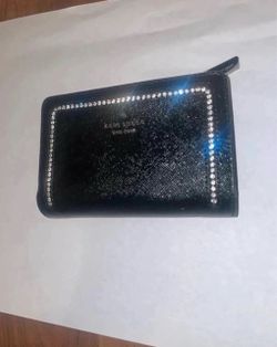 Kate Spade Black rhinestone Zip Wallet