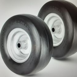 2 Pcs 11 X 4.00-5" Lawn Mower Tire On Wheel Flat Free