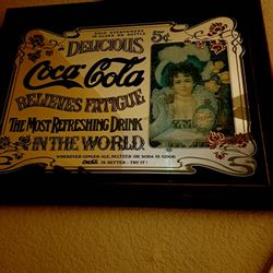 ANTIQUE RARE COCACOLA MIRROR