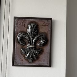 Ceramic Fleur De Lis Framed  