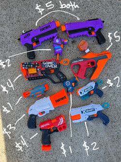 Lot of Nerf and X-Shot Toy Blasters