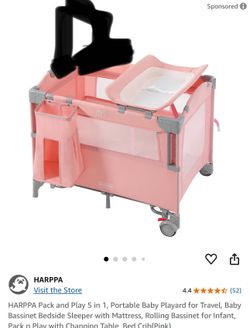 Baby Bassinet And Diaper Change Pink