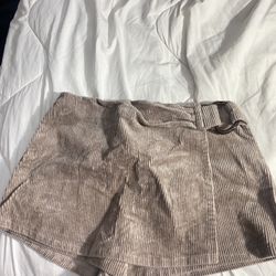 Beige mini skort 