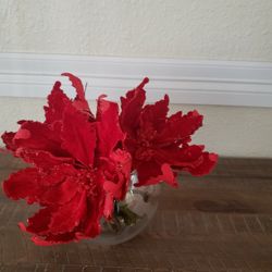3 Big Red Poinsettias 