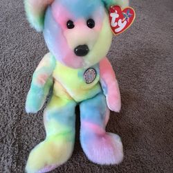 Ty Beanie Baby B.B. Bear Happy Birthday