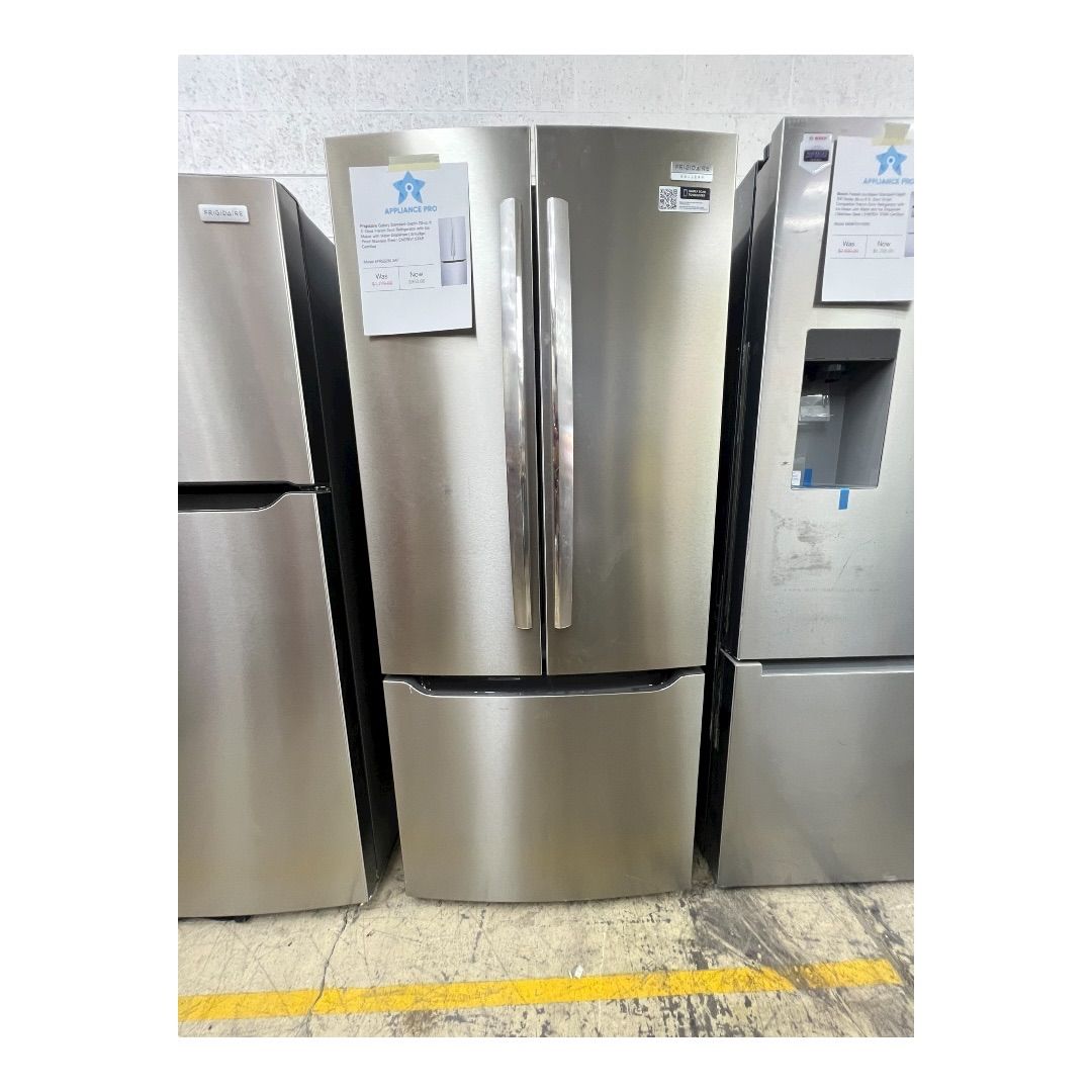 Frigidaire Gallery Standard-Depth 20-cu ft 3 -Door French Door Refrigerator with Ice Maker with Water Dispenser ( Smudge-Proof Stainless Steel) ENERGY