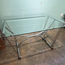 Glass & Metal Table/Desk - Pay What You Can