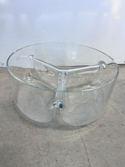 Polish Glass 3-Section Relish Tray – Crystal Clear Serving Bowl
