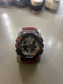 Casio G-Shock GA-100CM Red Black Camo Watch Module 5081