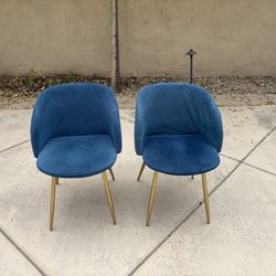 💙 Modern Blue Velvet Dining Chairs – Set of 5 💙