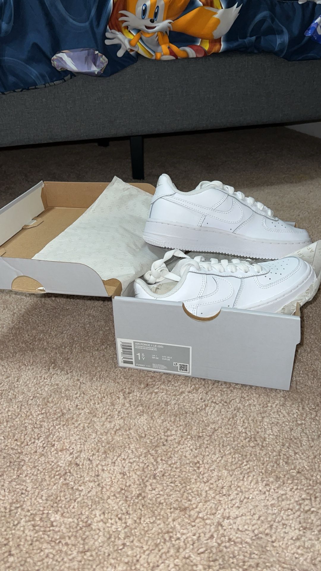 Kids Air Force Ones! Size 1.5