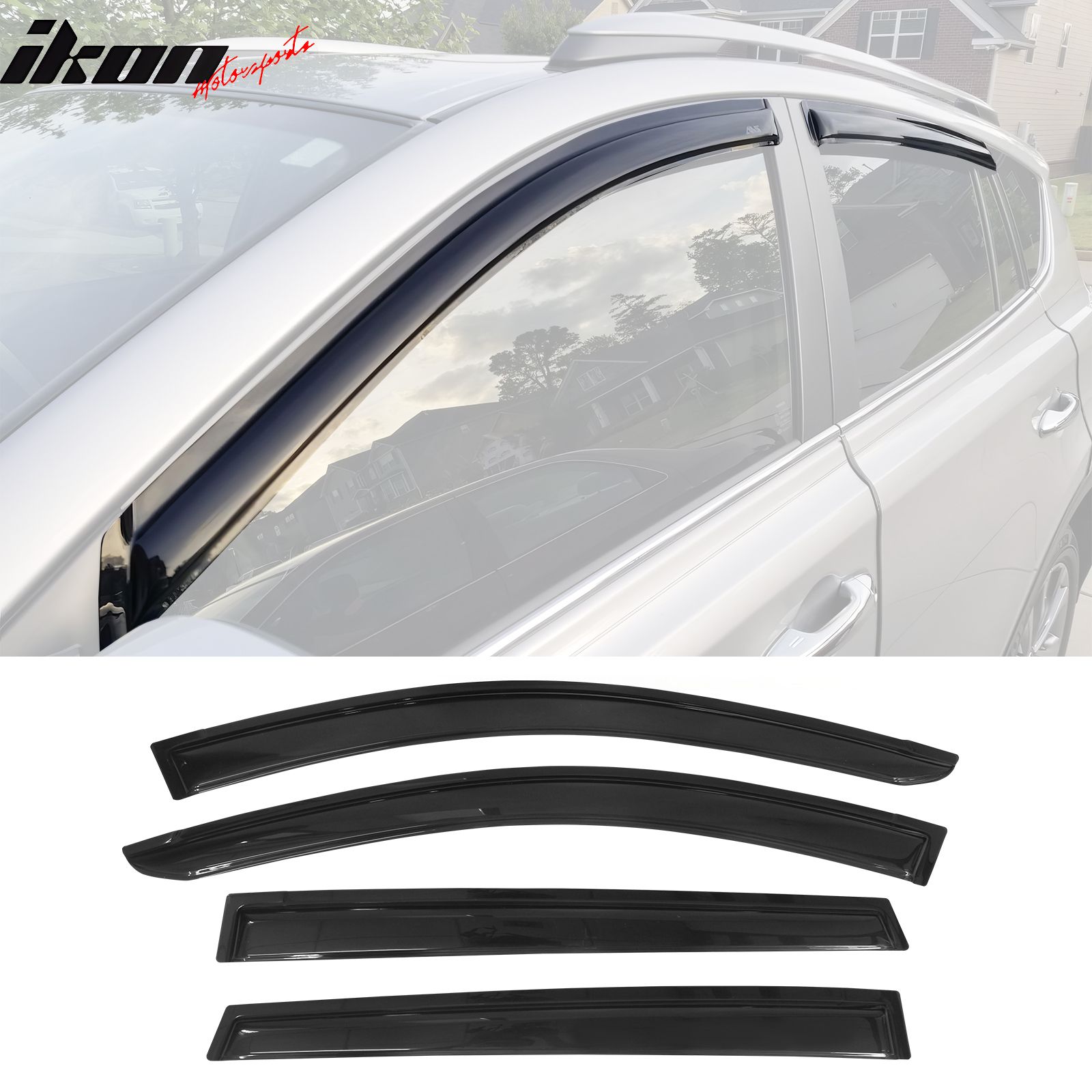 Fits 2013-2018 Toyota RAV4 XA40 Acrylic Window Visors Vent Sun Rain Deflector Guard