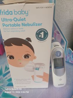 Kids portable nebulizer and thermometer  read Description