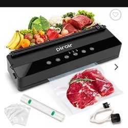 Brand New Vacuum Sealer Machine   Keep your food fresh and organized with this easy-to-use vacuum sealer! Perfect for meats, fruits, veggies, and meal