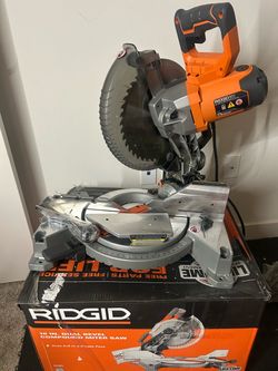 RIDGID 15 Amp 10 in. Corded Dual Bevel Miter Saw with LED Cut Line Indicator