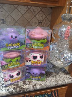 Halloween Squish Spider, Witch, Ghost
