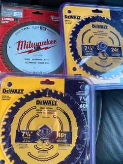 $40 POR LOS 3 DISCOS PARA CORTE DE MADERA FRAMMING Y METAL 7 1/4” 24T y 48T NUEVOS