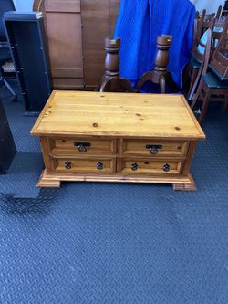 Solid wood coffee table