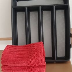 Silverware Holder/ Cloths