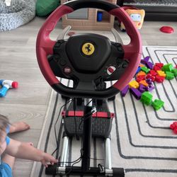 Wheel Stand Pro G Racing Wheel Stand w/ Ferrari 458 Wheel and Pedals Xbox