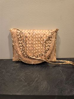 handmade straw bag purse