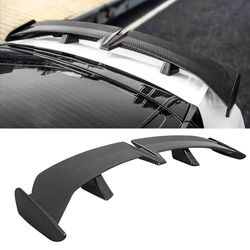 New In Box Universal Carbon Fiber Patterned Down Force Wing Rear Spoiler No Drilling Required 