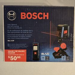 Bosch Laser Measure and Self Leveling Cross Line Combo Kit