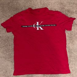 Calvin Klein Red Logo Graphic T-Shirt