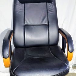 BackSavers Pro Leather And Wood Office/Managers  Chair