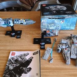 2 Lego Star Wars Set #75375 Millennium Falcon  And #75377 Invisible Hand  Please Read Description 