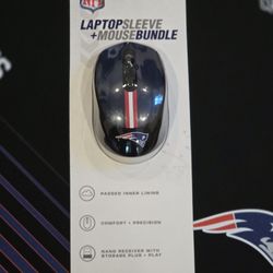 PATRIOTS MOUSE AND NFL LAPTOP SLEEVE  BRAND NEW