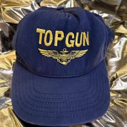 Vintage Top Gun Trucker Hat Baseball Cap Snapback Eagle Crest Made in USA