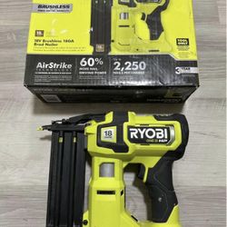 RYOBI ONE+ HP 18V 18-Gauge Brushless Cordless AirStrike Brad Nailer (Tool Only)