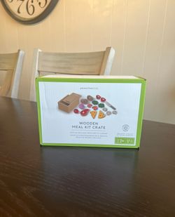 Pottery Barn Kids Wooden Meal Kit Crate Play Set