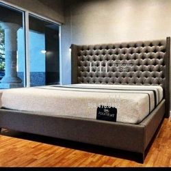 Grey King Bed New Pay Later Thanksgiving Black Friday