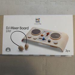 Wooden DJ Mixer Board And Head Phones By Plan Toys