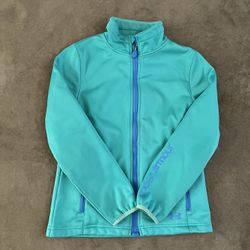 Under Armour Coldgear Infrared Teal Blue Green Active Jacket Girls Youth Size L