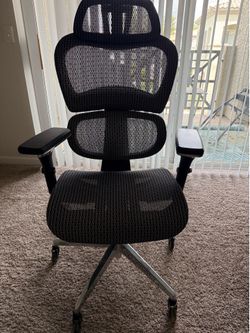 3D Ergonomic Office Chair - Silver/Grey