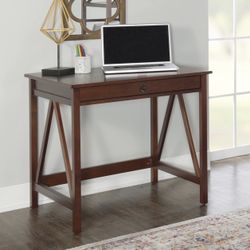 Linon Home Dcor Titian Laptop Desk, Antique Tobacco, 31.5" W x 24.02" D x 30" H