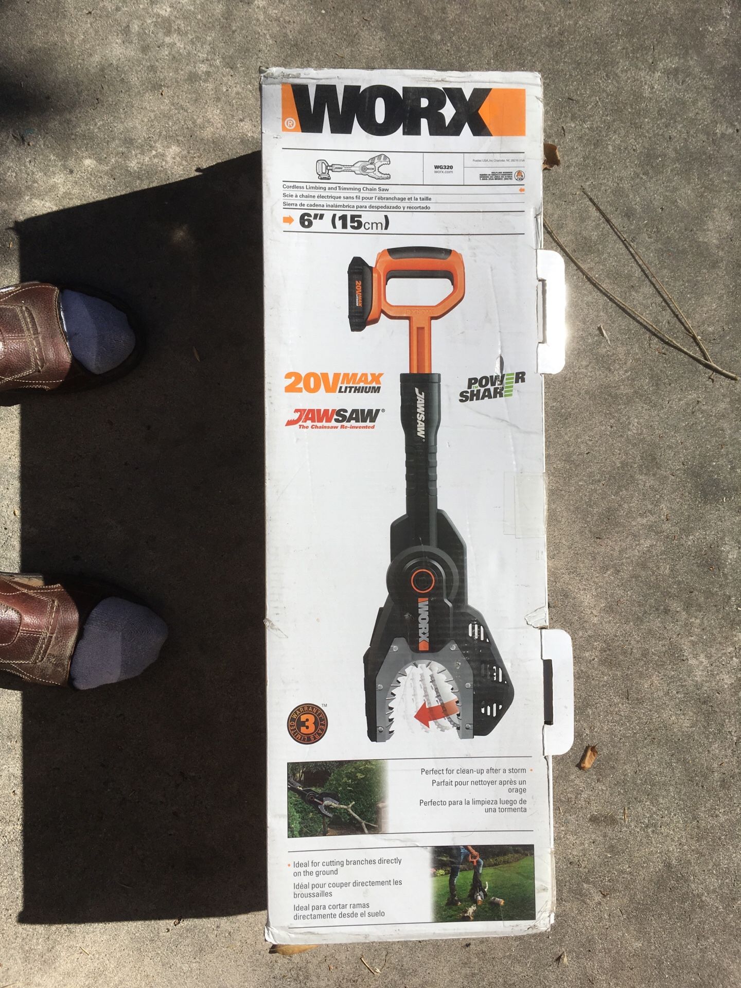 Worx 20V cordless chainsaw
