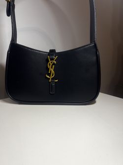 Black Gold Logo Shoulder Bag