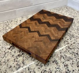 White Oak And Walnut End grain Cutting Board 