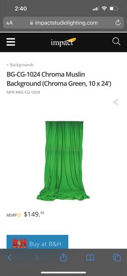 Muslin Photo Backgrounds - Chroma Green & Blue