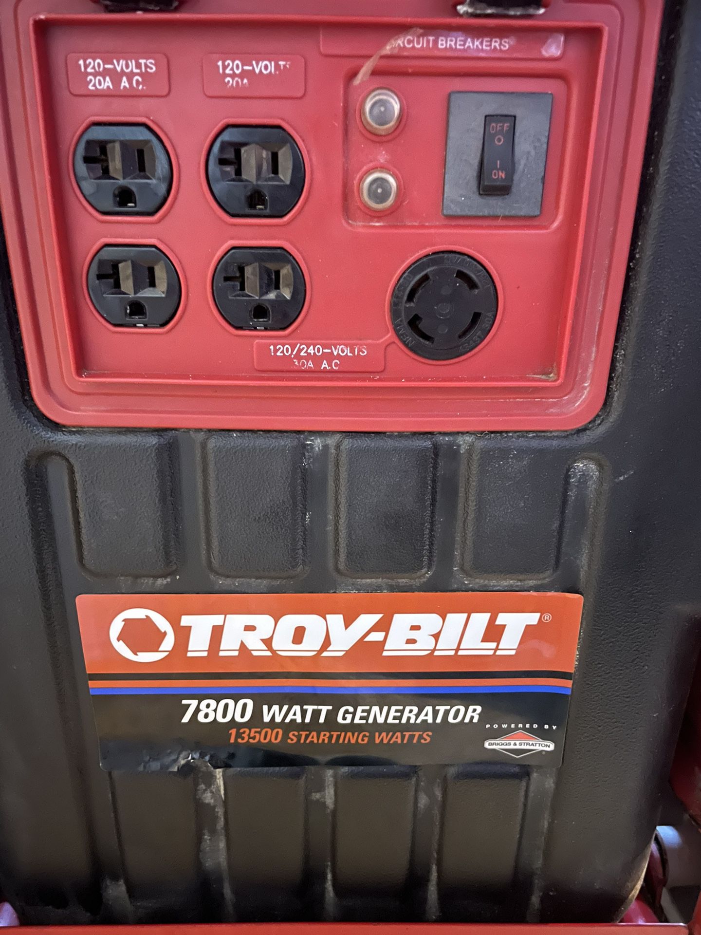 Troy-Bilt 7800 Watt generator 13500 Surge Watts 